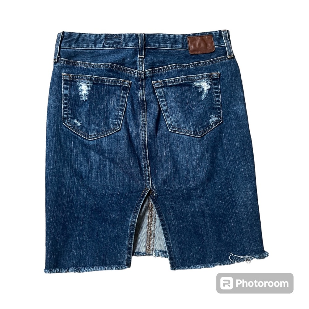 AG Adriano Goldschmied Women’s Distressed Pencil Blue Denim Skirt, size 25 - Picture 3 of 5